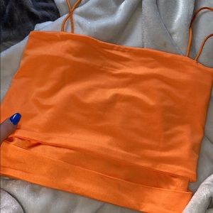 Cut out cropped neon cami